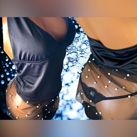 3-Piece l Custom Set l J. Crew Halter Tankini l M l Pearl Cover-up l Tie Thong - Picture 8 of 8